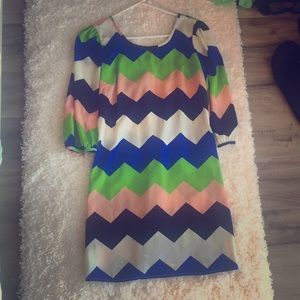 Chevron multi color sheath Dress!